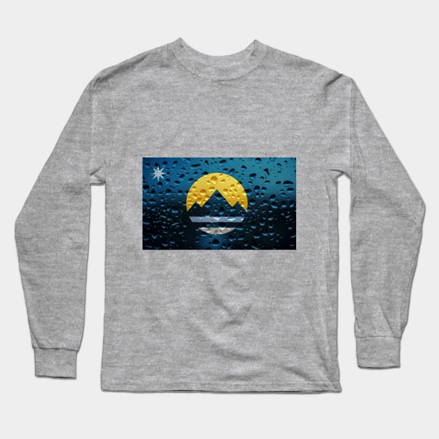 Flag of Reno - Raindrops Long Sleeve T-Shirt by DrPen